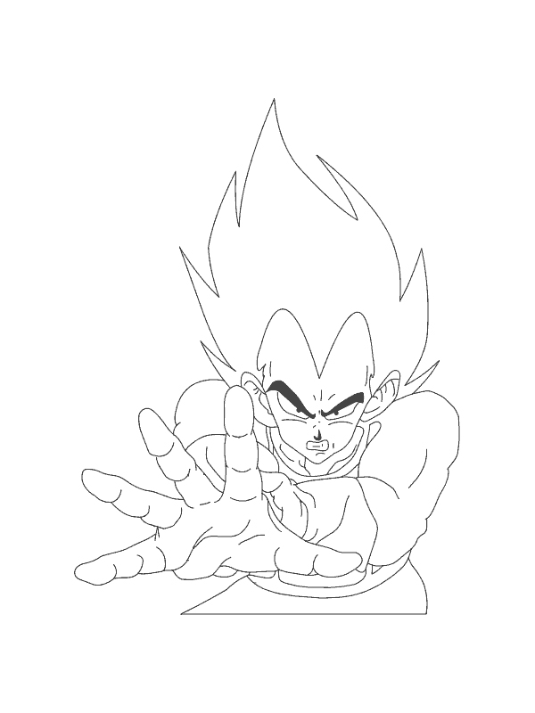 coloriage dragon ball z vegeta